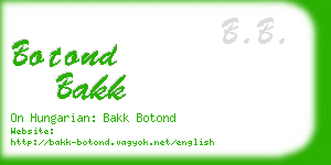 botond bakk business card